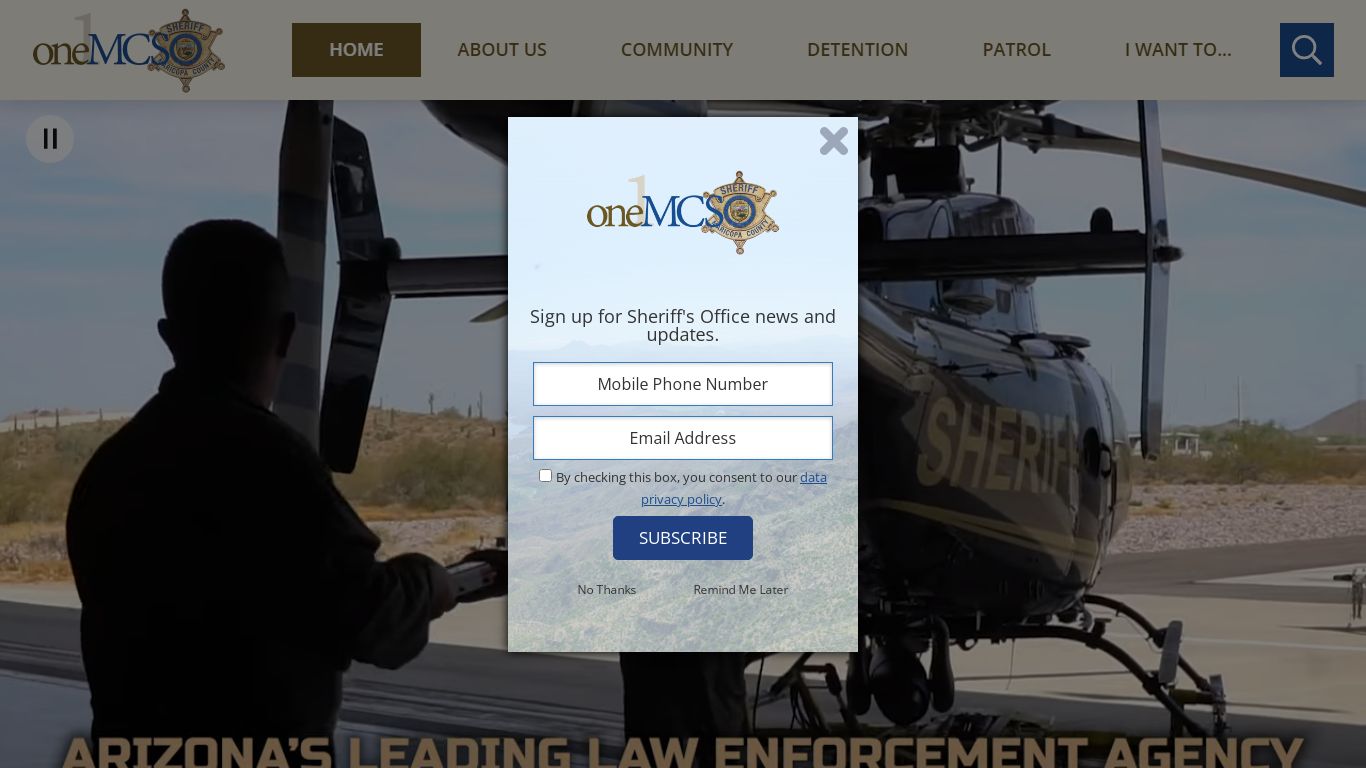 Maricopa County Sheriff's Office | Home